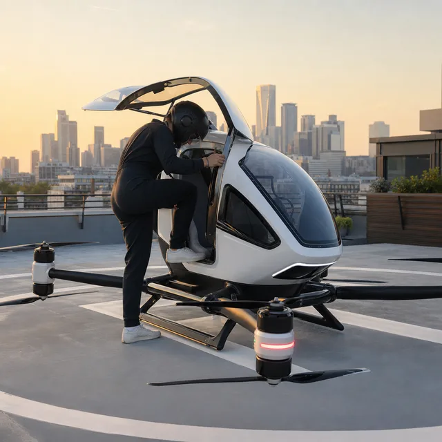 에어로윙 접이식 1인 eVTOL 퍼스널 드론 Skylark — 전기 수직이착륙 / 단거리