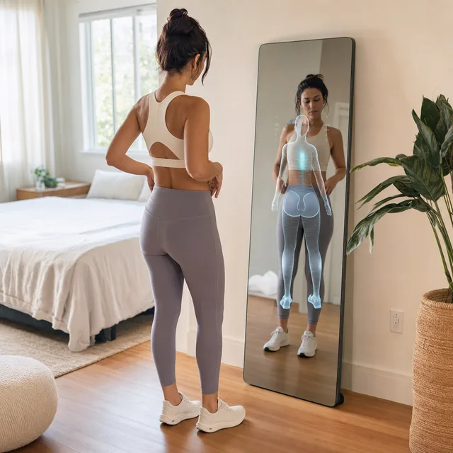 미라젠 BodyScan M7 스마트 헬스 거울 — 체성분·심혈관 스캔